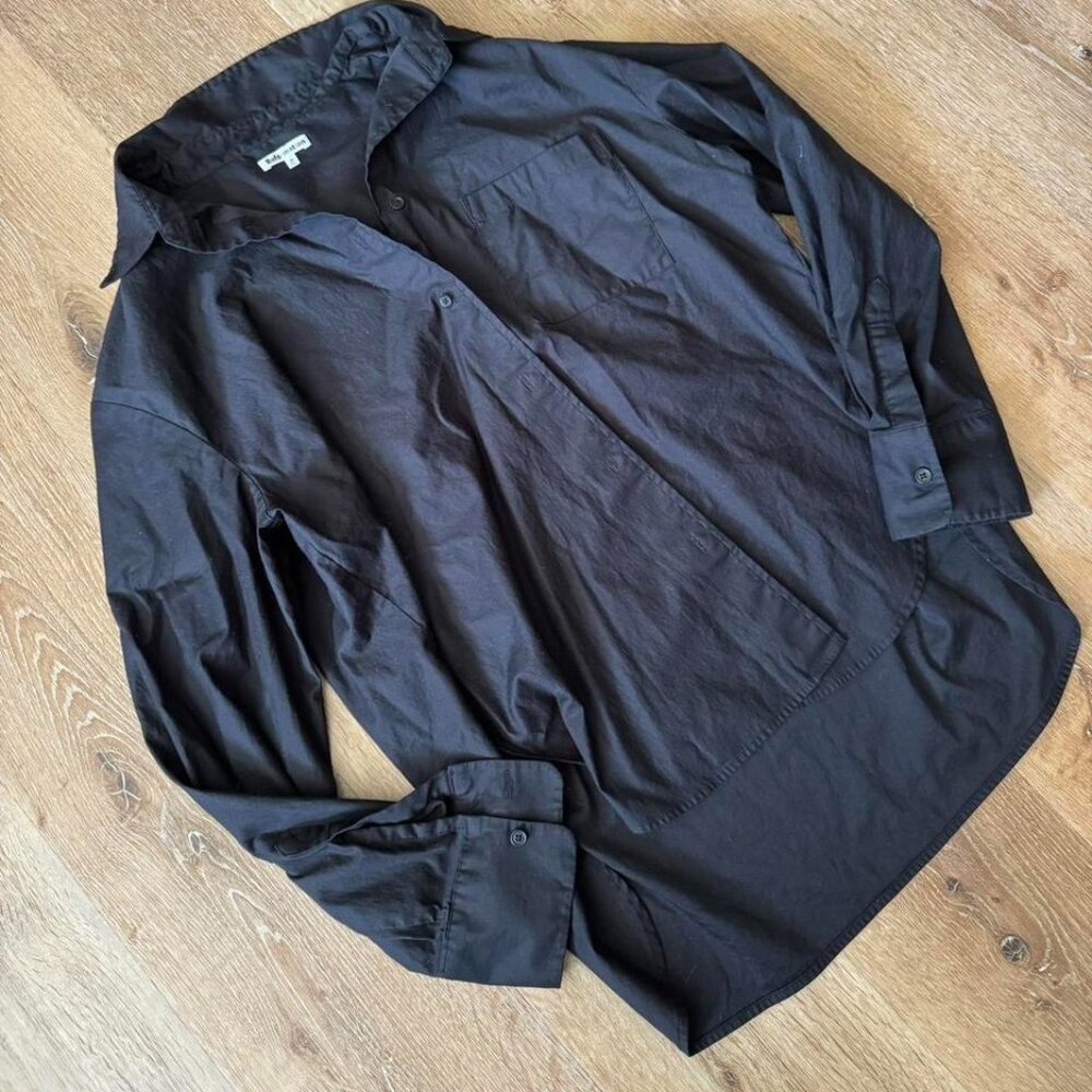 Reformation Black Button-Down Shirt